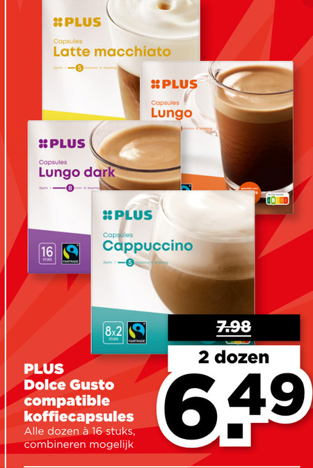 Plus Huismerk   dolce gusto capsules folder aanbieding bij  Plus - details