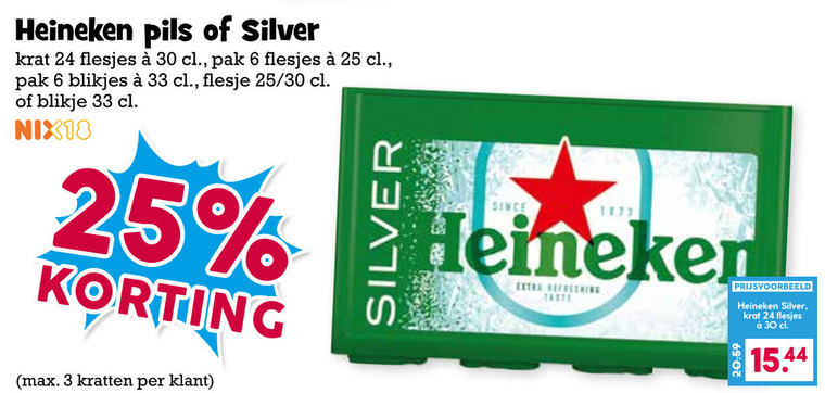 Heineken   krat bier, blikje bier folder aanbieding bij  Boons Markt - details