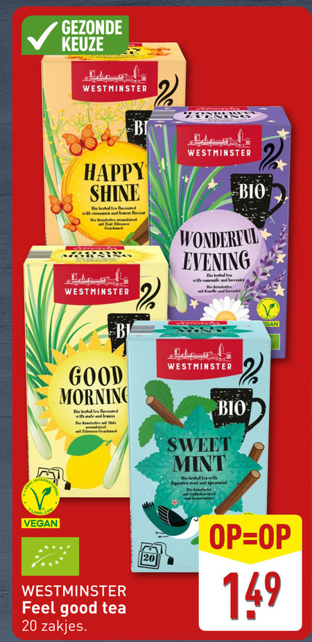 Westminster   thee folder aanbieding bij  Aldi - details