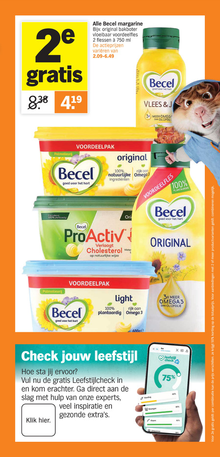 Becel   margarine, olie en vetten folder aanbieding bij  Albert&nbsp;Heijn - details