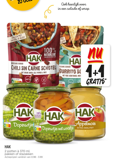 Hak   groenteconserven, bruine bonen folder aanbieding bij  Jumbo - details