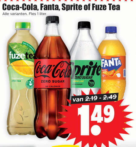 Fuze Tea   ice tea, frisdrank folder aanbieding bij  Dirk - details