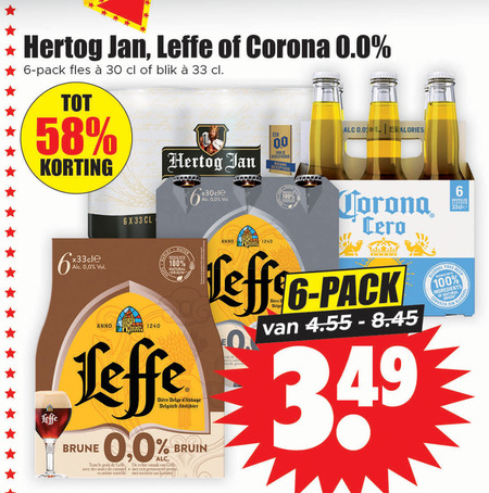 Corona   alcoholvrij bier folder aanbieding bij  Dirk - details