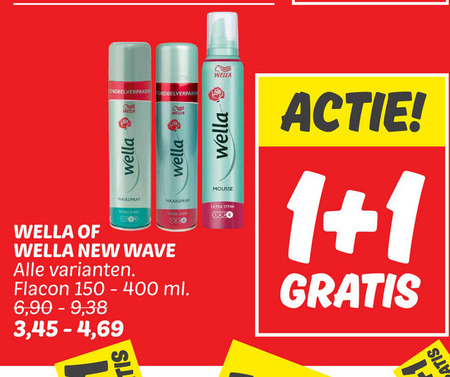 Wella   haargel, hairspray folder aanbieding bij  Dekamarkt - details