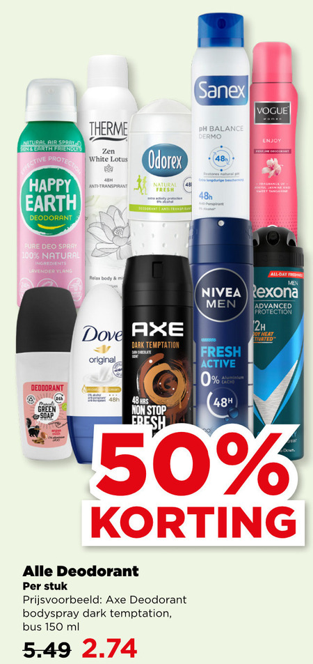 Nivea   deodorant folder aanbieding bij  Plus - details