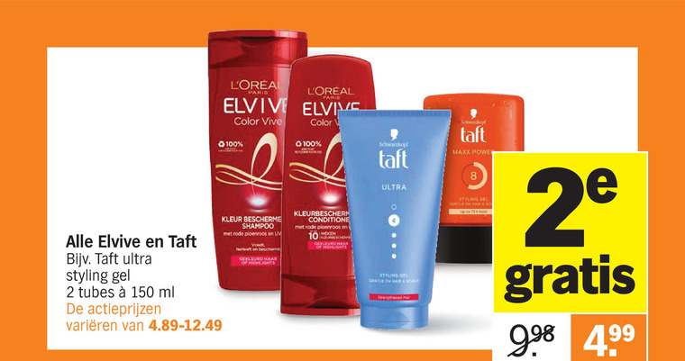 Elvive   haargel, hairspray folder aanbieding bij  Albert&nbsp;Heijn - details