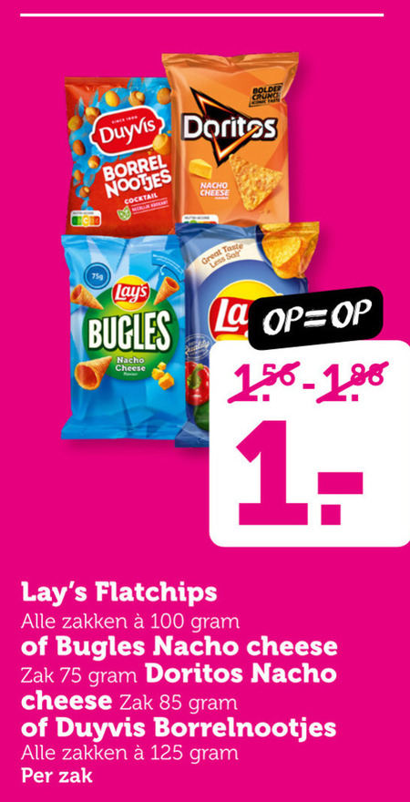 Lays   chips, borrelnootjes folder aanbieding bij  Coop - details