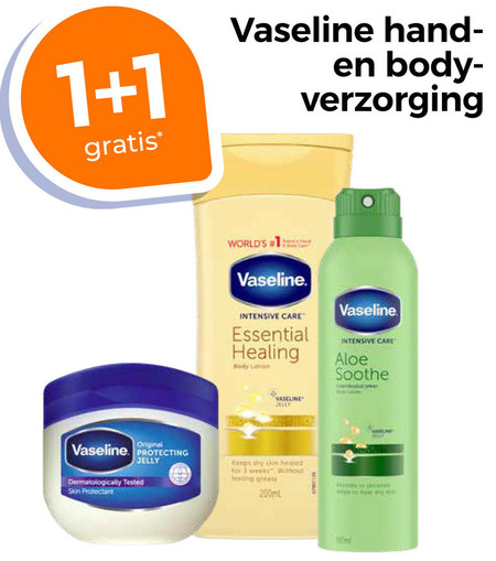 Vaseline   bodylotion, handcreme folder aanbieding bij  Trekpleister - details