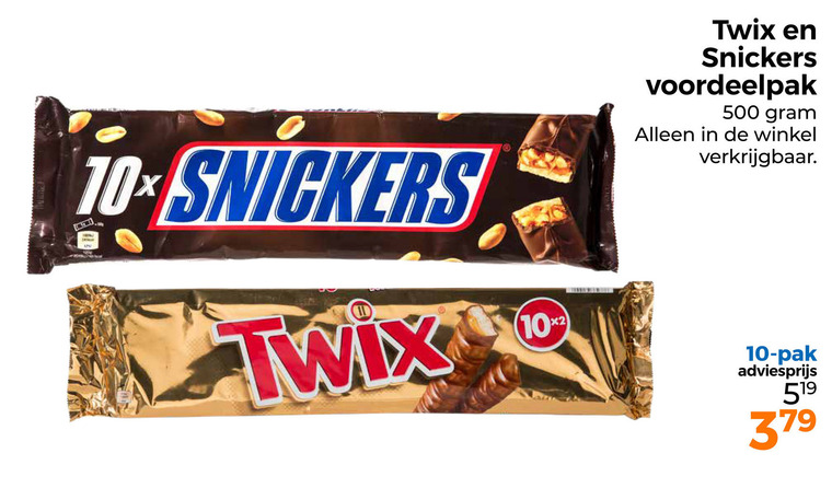 Snickers   chocoladereep folder aanbieding bij  Trekpleister - details