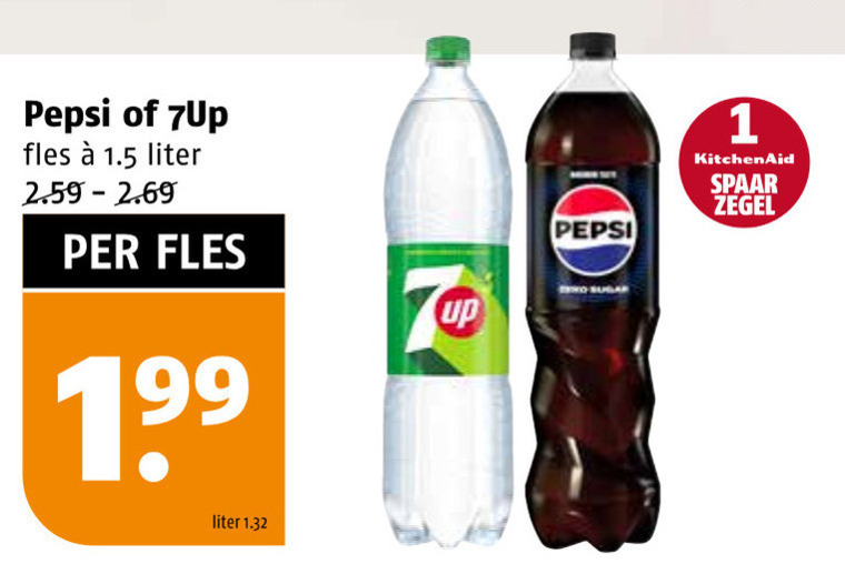 7-Up   cola, frisdrank folder aanbieding bij  Poiesz - details