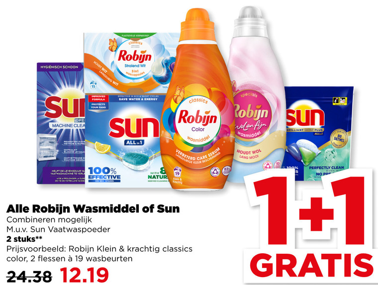 Robijn   vaatwasmiddel, wasmiddel folder aanbieding bij  Plus - details