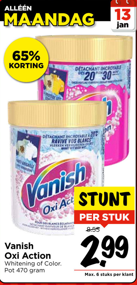 Vanish   vlekkenverwijderaar folder aanbieding bij  Vomar - details