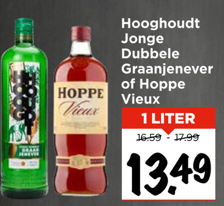 Hooghoudt   vieux, jenever folder aanbieding bij  Vomar - details