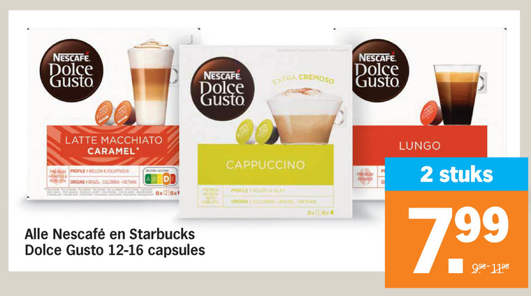 Starbucks   dolce gusto capsules folder aanbieding bij  Albert Heijn - details