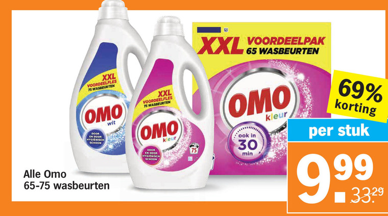 Omo   wasmiddel folder aanbieding bij  Albert&nbsp;Heijn - details