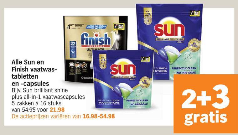 Finish   vaatwasmiddel folder aanbieding bij  Albert Heijn - details