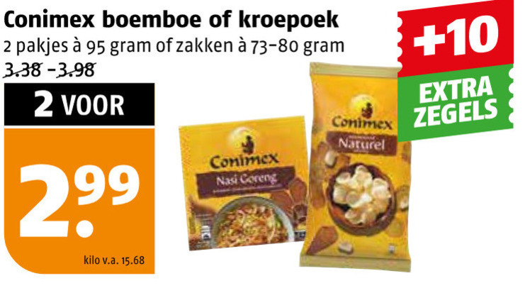 Conimex   kroepoek, boemboe folder aanbieding bij  Poiesz - details