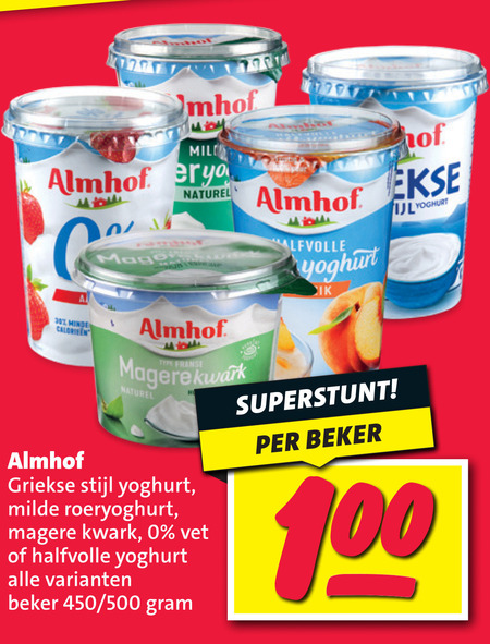 Almhof   yoghurt, vruchtenyoghurt folder aanbieding bij  Nettorama - details