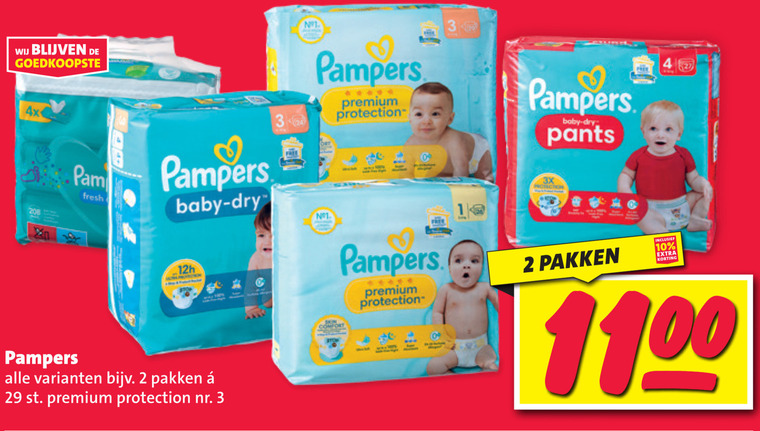 Pampers   luiers, luierbroekjes folder aanbieding bij  Nettorama - details