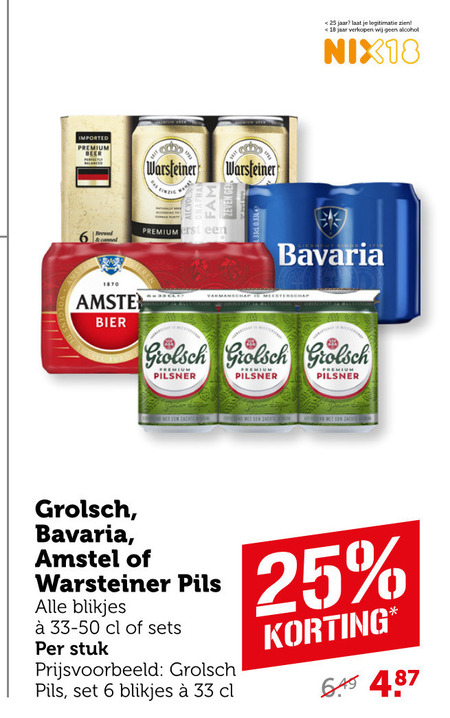 Amstel   blikje bier folder aanbieding bij  Coop - details