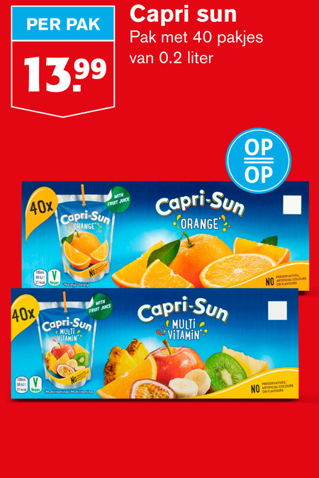 Capri-Sun   fruitdrank folder aanbieding bij  Hoogvliet - details