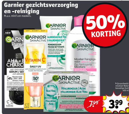 Garnier Skin Active   gezichtsverzorging, gezichtsreiniging folder aanbieding bij  Kruidvat - details