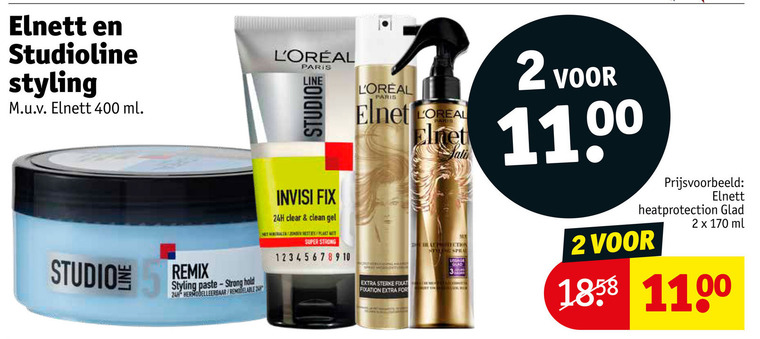 Elnett   hairspray, haargel folder aanbieding bij  Kruidvat - details