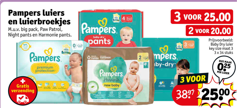 Pampers   luierbroekjes, luiers folder aanbieding bij  Kruidvat - details
