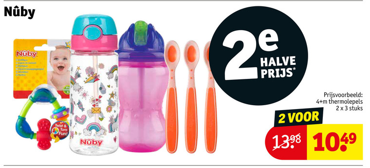 Nuby   babybestek, fopspeen folder aanbieding bij  Kruidvat - details