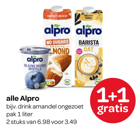 Alpro   soja melk folder aanbieding bij  Spar - details