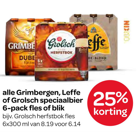 Leffe   blikje bier, speciaalbier folder aanbieding bij  Spar - details
