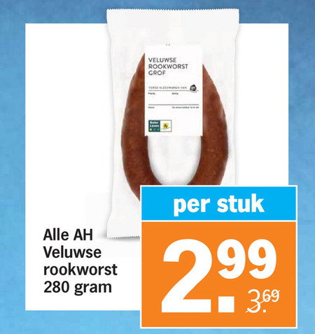 Albert Heijn Huismerk   rookworst folder aanbieding bij  Albert&nbsp;Heijn - details