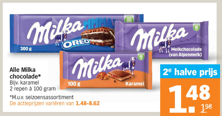 Milka   chocolade folder aanbieding bij  Albert&nbsp;Heijn - details