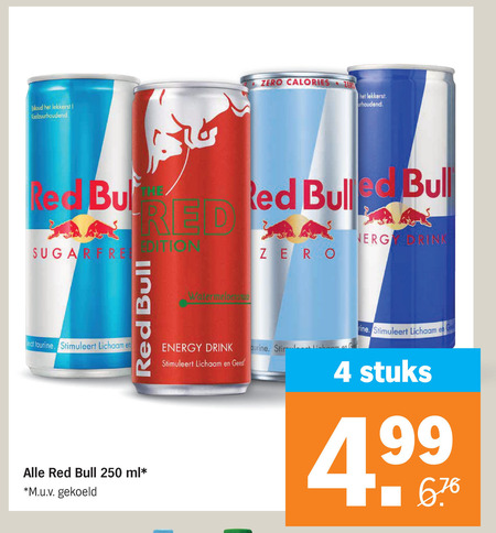 Red Bull   energiedrank folder aanbieding bij  Albert&nbsp;Heijn - details