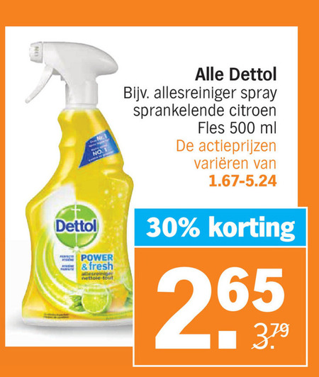 Dettol   vochtige schoonmaakdoekjes, allesreiniger folder aanbieding bij  Albert&nbsp;Heijn - details