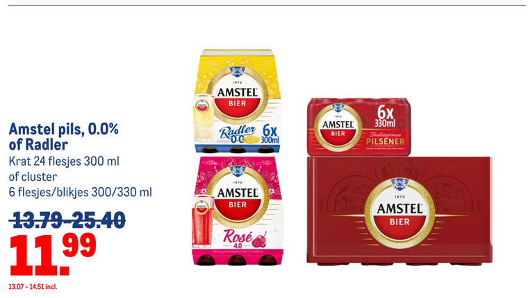 Amstel   krat bier, radler bier folder aanbieding bij  Makro - details