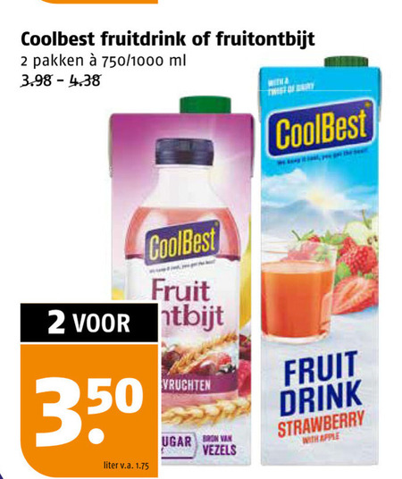 Coolbest   vruchtensap folder aanbieding bij  Poiesz - details