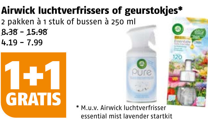 Airwick   luchtverfrisser folder aanbieding bij  Poiesz - details