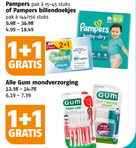 G.U.M.   interdentale ragers, billendoekjes folder aanbieding bij  Poiesz - details