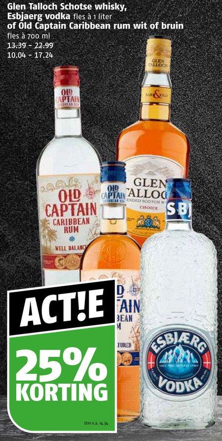 Old Captain   whisky, wodka folder aanbieding bij  Poiesz - details