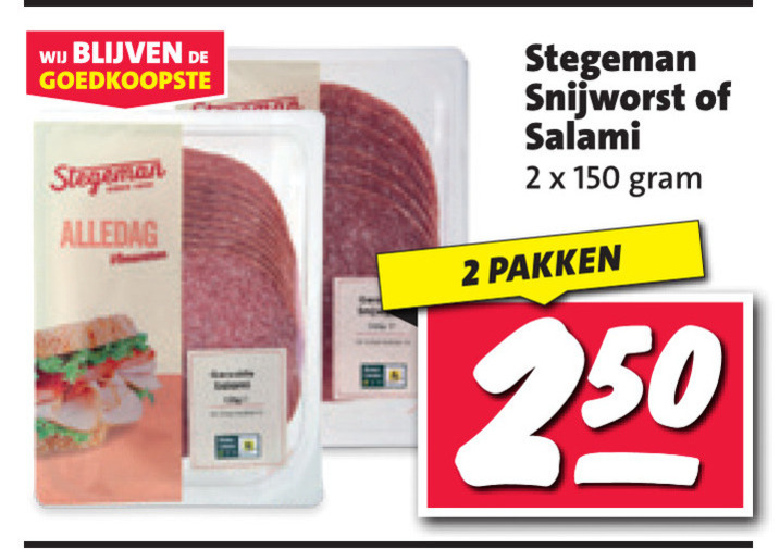 Stegeman   snijworst, salami folder aanbieding bij  Nettorama - details
