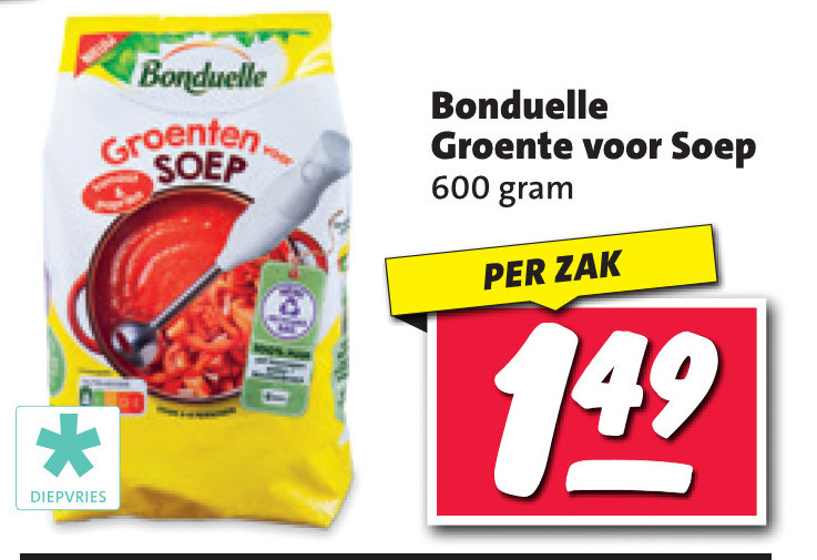 Bonduelle   diepvriesgroente, soepgroenten folder aanbieding bij  Nettorama - details