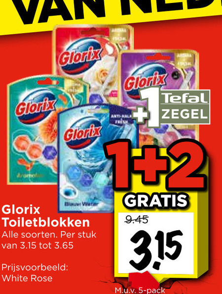 Glorix   toiletblok folder aanbieding bij  Vomar - details