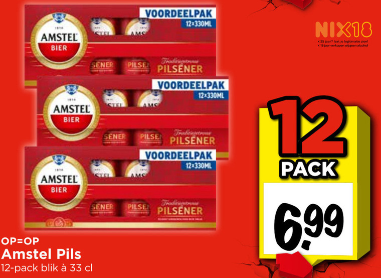 Amstel   blikje bier folder aanbieding bij  Vomar - details