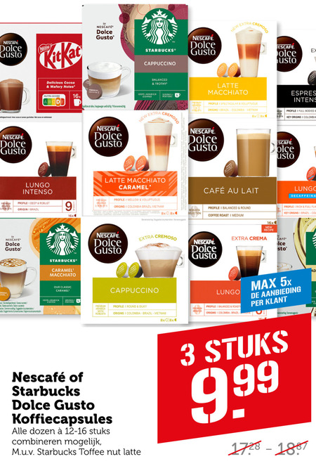 Starbucks   dolce gusto capsules folder aanbieding bij  Coop - details