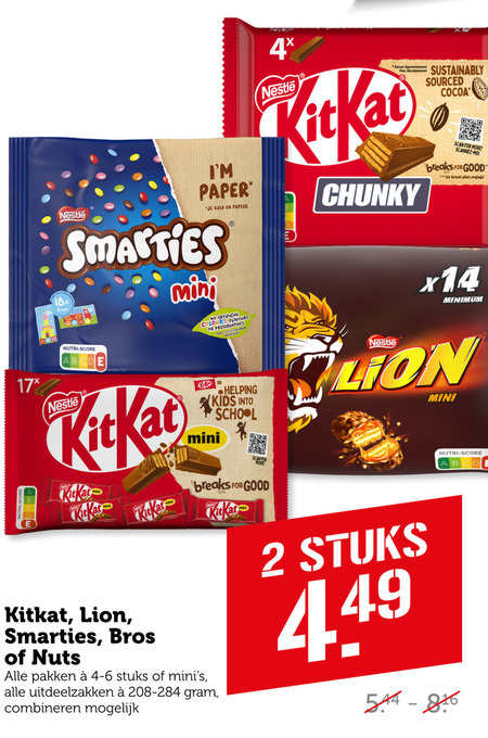 Bros   chocoladereep folder aanbieding bij  Coop - details