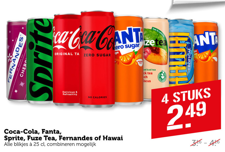 Fuze Tea   cola, frisdrank folder aanbieding bij  Coop - details