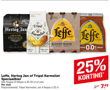 Leffe   speciaalbier, blikje bier folder aanbieding bij  Coop - details