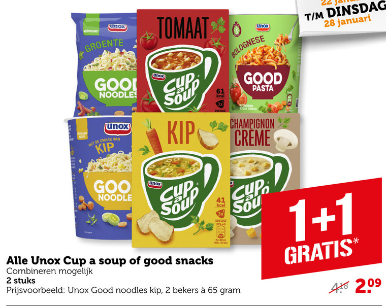 Unox   soep, noodles folder aanbieding bij  Coop - details