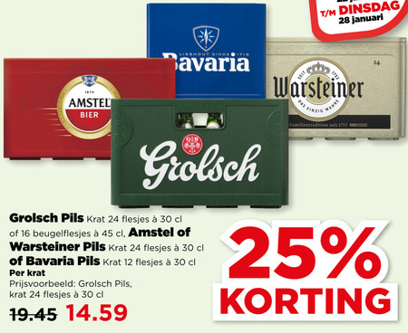 Bavaria   krat bier folder aanbieding bij  Plus - details